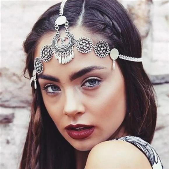 YERTTER Gypsy Turkish Boho Vintage Head Chain Headpieces Hair Accessories main image 5